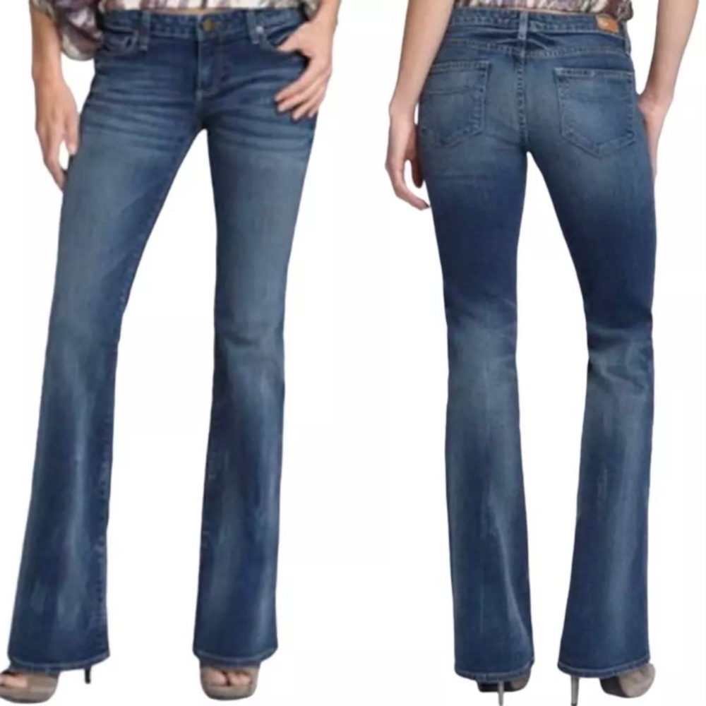 Paige Women’s Laurel Canyon Jeans Wide Legs Size 28 Blue.